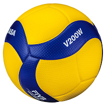 Мяч волейбольный Mikasa V200W, р.5, оф.мяч FIVB, FIVB Appr, синт.кожа (микрофиб)