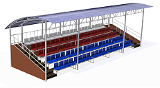 Сборно-разборная трибуна на 100 мест с подтрибунным пространством