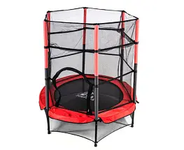 Батут DFC JUMP KIDS 55" красно-серый с сеткой (140см)