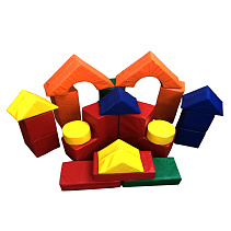 Набор мягких модулей 20 элементов (куб 20х20х20см-4шт,арка 40х40х20см-2шт,брус 20х20х40см-3шт,папка 20х40х10см-3шт,ступенька 40х40х20 (20х20)см-2шт,таблетка 20х10-2шт,треугольник 20х20х20)