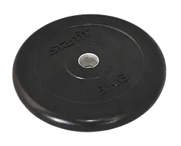 Диск обрезиненный STARFIT BB-202  5 кг, d=26 мм, стальная втулка, черный