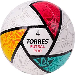 Мяч футзальный TORRES Futsal Pro, р.4, Синт. кожа (микрофибра