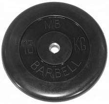 Диск обрезиненный, чёрного цвета, 31 мм, 15 кг