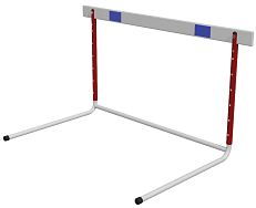 Барьер легкоатлетический тренировочный согнутый сталь-алюминий, 7 уровней регулировки юношеский