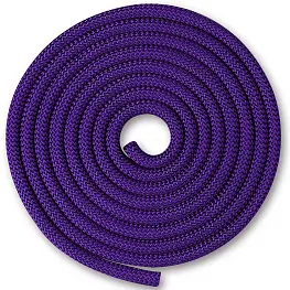 Скакалка гимнастическая INDIGO, утяжеленная, 180г, длина 3м, шнур, фиолетовый