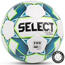 Мяч футзальный SELECT Futsal Super V22 р.4, FIFA Pro Синт. кожа (полиуретан) белый