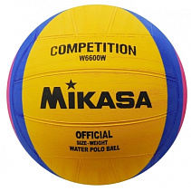 Мяч для водного поло трен. "MIKASA W6600W", резина, размер мужской, желто-сине-розовый