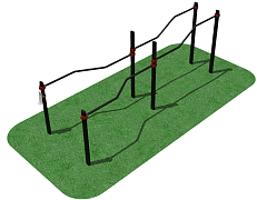 Брусья разноуровневые для инвалидов и лиц с ограниченными возможностями здоровья овал