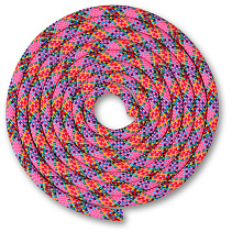 Скакалка гимнастическая INDIGO, утяжеленная, длина 3м, шнур, мультиколор