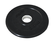 Диск обрезиненный STARFIT BB-202  0,5 кг, d=26 мм, стальная втулка, черный