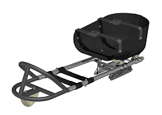 Учебно-тренировочные сани «Снегурок 260 S» с лезвиями 260 мм и сиденьем (S)
