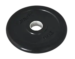 Диск обрезиненный STARFIT BB-202  1 кг, d=26 мм, стальная втулка, черный