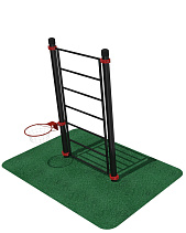 Гимнастический снаряд "Шведская стенка", оснащенный
баскетбольным кольцом с сеткой диаметром 18 дюймов (46 см) 108мм