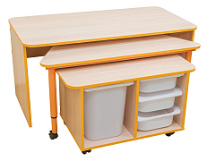 Модульный набор "Самоделкин"  со Столом детским регулируемым (прямоугольным):                                                                          стол детский "Самоделкин" -1шт.                                                             стол детский