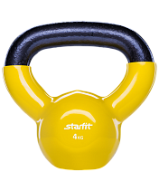 Гиря виниловая STARFIT DB-401  4 кг, желтая