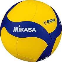 Мяч волейбольный MIKASA V345W, р.5, синт.кожа (ПУ), 18 пан, маш.сш., бут.кам, желто-синий