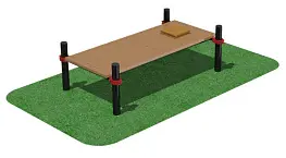 Гимнастическая скамья с платформой для фиксации результатов (для выполнения испытания (теста) "Сгибание-разгибание рук в упоре лежа на полу") 89мм