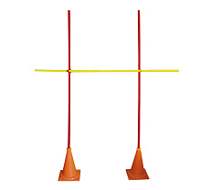 Комплект вертикальных стоек 1,5 (2 конуса с отверстиями, 2 втулки, 2 клипсы, 3 палки по 1,5м)