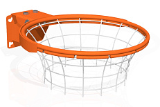 Кольцо баскетбольное метал №7 амортизационное,d 450мм, с трубчатой системой крепления,без сетки