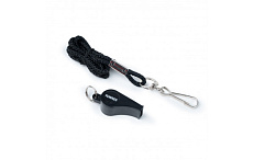 Свисток пластиковый с шариком "TORRES", арт.SS1009, шнурок с карабином в комплекте, черный