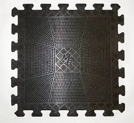 Коврик резиновый 400х400, чёрный, толщина 12 мм 