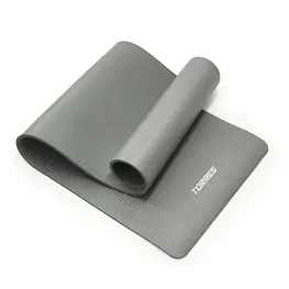Коврик для йоги TORRES SOFT, каучук 1,2 см, серый, Толщина коврика 12 мм