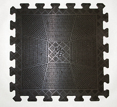 Коврик резиновый 400х400, чёрный, толщина 12 мм 