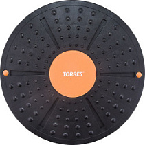 Балансирующий диск "TORRES" арт.AL1011, диаметр 40 см., нескользящее покрытие, черно-оранжевый