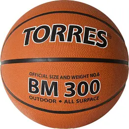 Мяч баскетбольный TORRES BM300, р.6, резина