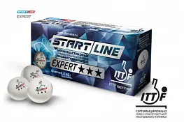 Мяч для настольного тенниса Start Line EXPERT 3*, белый, 10 шт (ITTF)