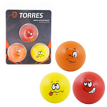 Эспандер кистевой "TORRES антистресс" арт.AL0026, 3 мяча диаметром 6,5 см, полиуретан, 3 цвета: красный, оранжевый, желтый
