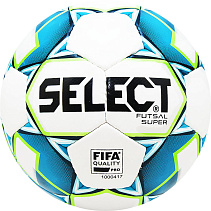 Мяч футзальный SELECT Futsal Super FIFA, р.4, FIFA Pro, Синт. кожа (полиуретан) белый
