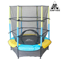 Батут DFC JUMP KIDS 55" желт/син, сетка (137см)