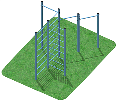 Спортивный комплекс - 3 турника, 3 шведских стенки