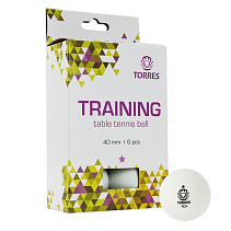 Мяч для настол. тенниса TORRES Training 1*, арт.TT21016, диам. 40 мм, цвет белый, в упаковке 6 шт.