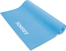 Коврик для йоги "TORRES" арт.YL10013, PVC 3 мм, нескользящее покрытие, голубой