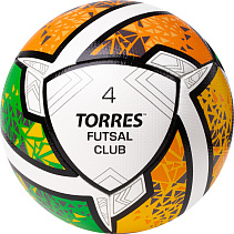 Мяч футзальный TORRES Futsal Club, р.4, Синт. кожа (полиуретан)