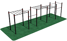 Классический трехуровневый рукоход с турниками диам.108мм