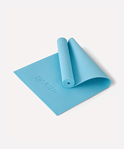 Коврик для йоги и фитнеса FM-101, PVC, 183x61x0,6 см, синий пастель