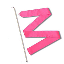 Лента гимнастическая с палочкой 56см, длина 6м, фуксия