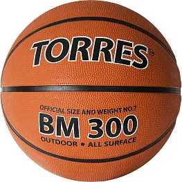 Мяч баскетбольный TORRES BM300, р.7, резина