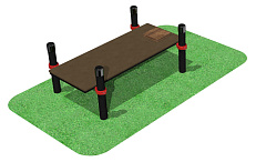 Гимнастическая скамья с платформой для фиксации результатов (для выполнения испытания (теста) "Сгибание-разгибание рук в упоре лежа на полу") 108мм