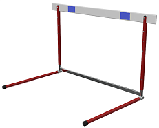 Барьер легкоатлетический тренировочный разборный, сталь-алюминий 6 уровней регулировки