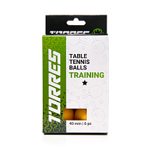 Мяч для настол. тенниса TORRES Training 1*, арт.TT21015, диам. 40 мм, цвет оранж, в упаковке 6 шт.