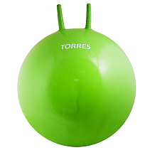 Мяч-попрыгун "TORRES", арт.AL100465, с ручками, диам. 65 см, эласт. ПВХ, с насосом, зеленый