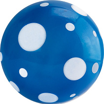 Мяч детский с рисунком "Горошек", арт.MD-23-03, диам. 23 см, ПВХ, сине-белый