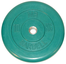 Диск обрезиненный, зелёный, 31 мм, 10 кг