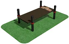 Гимнастическая скамья с платформой для фиксации результатов (для выполнения испытания (теста) "Сгибание-разгибание рук в упоре лежа на полу") 108мм