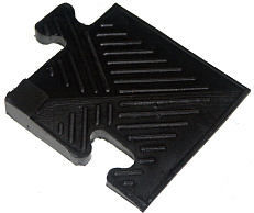 Уголок резиновый для бордюра, чёрный, толщина 20 мм