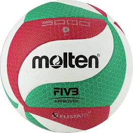 Мяч волейбольный MOLTEN V5M5000X р. 5, FIVB Approved Синт. кожа (полиуретан)